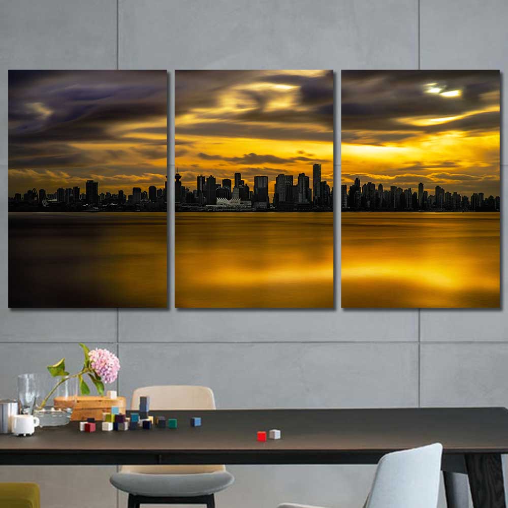 Vancouver City Multiple Size Choices Canvas Home Decor Art Framed Wall Decor