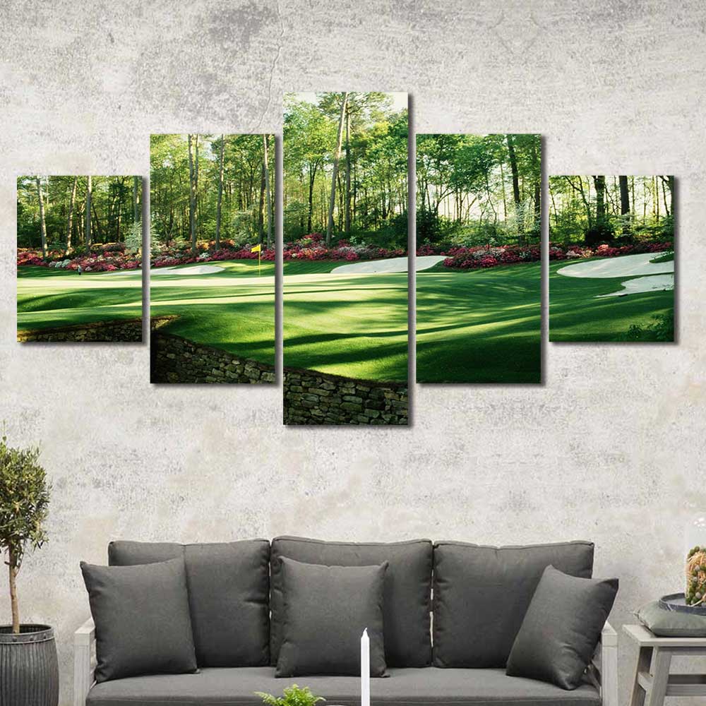The Augusta Golf Collection - Framed Canvas Home Decor Wall Art Multiple Choices 1 3 4 5 Panels