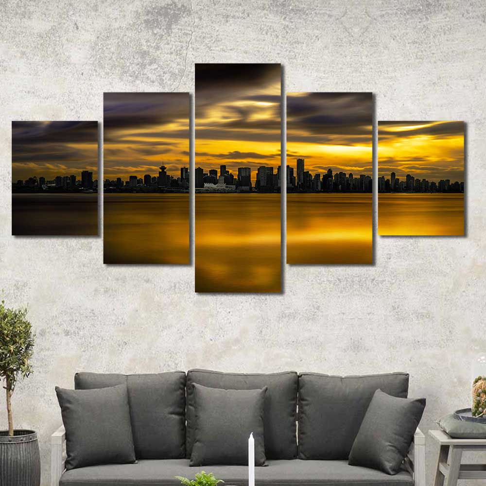 Vancouver City Multiple Size Choices Canvas Home Decor Art Framed Wall Decor