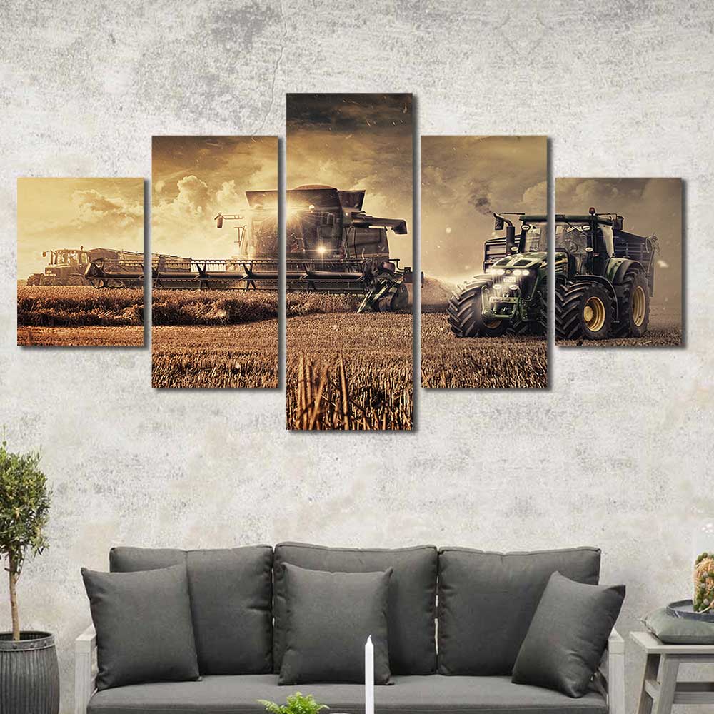 Agricultural Majesty Collection - Framed Canvas Home Decor Wall Art Multiple Choices 1 3 4 5 Panels