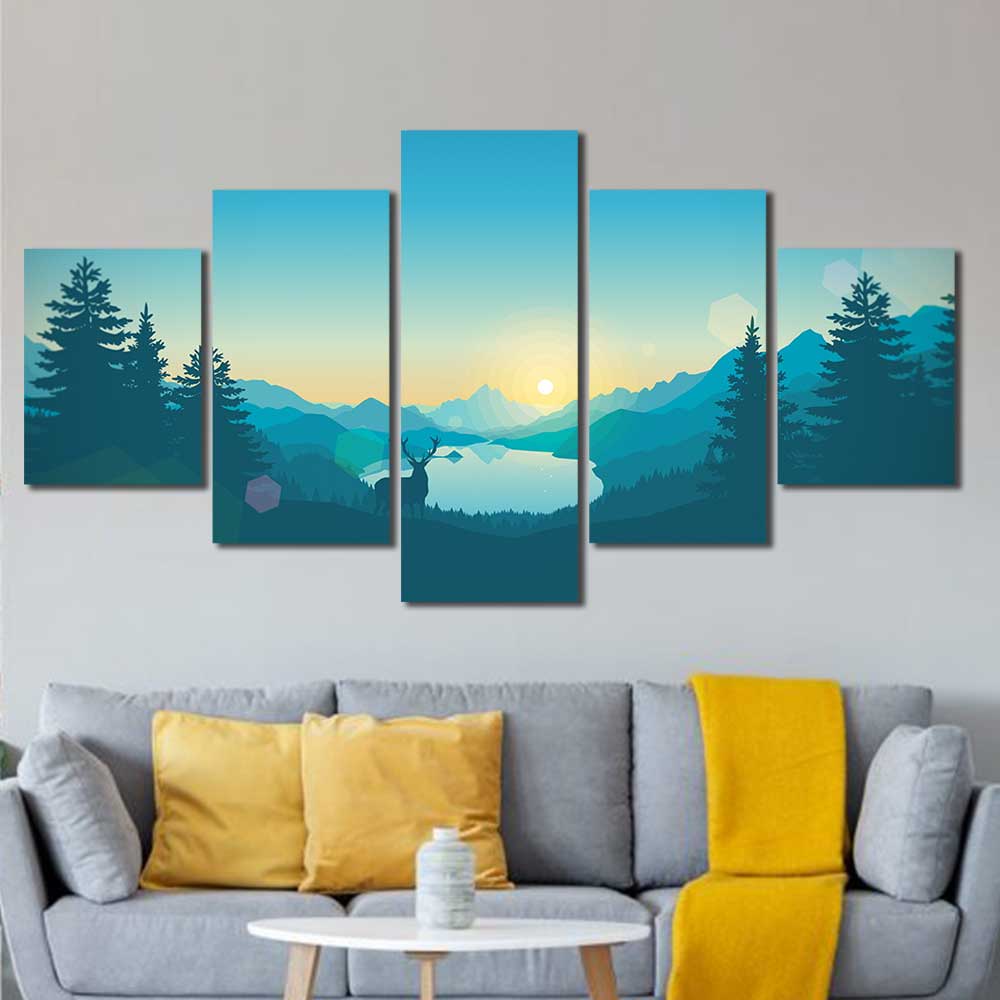Serene Wilderness Collectionv- Framed Canvas Home Decor Wall Art Multiple Choices