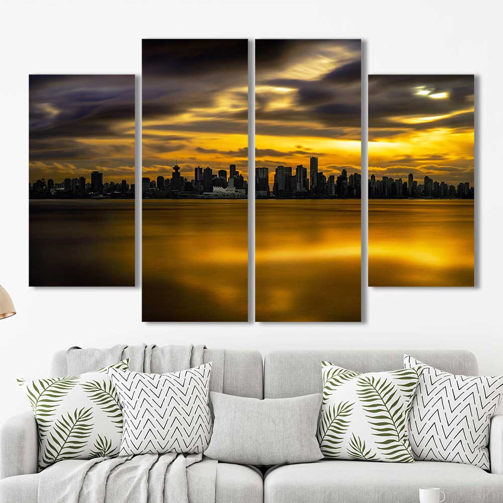 Vancouver City Multiple Size Choices Canvas Home Decor Art Framed Wall Decor