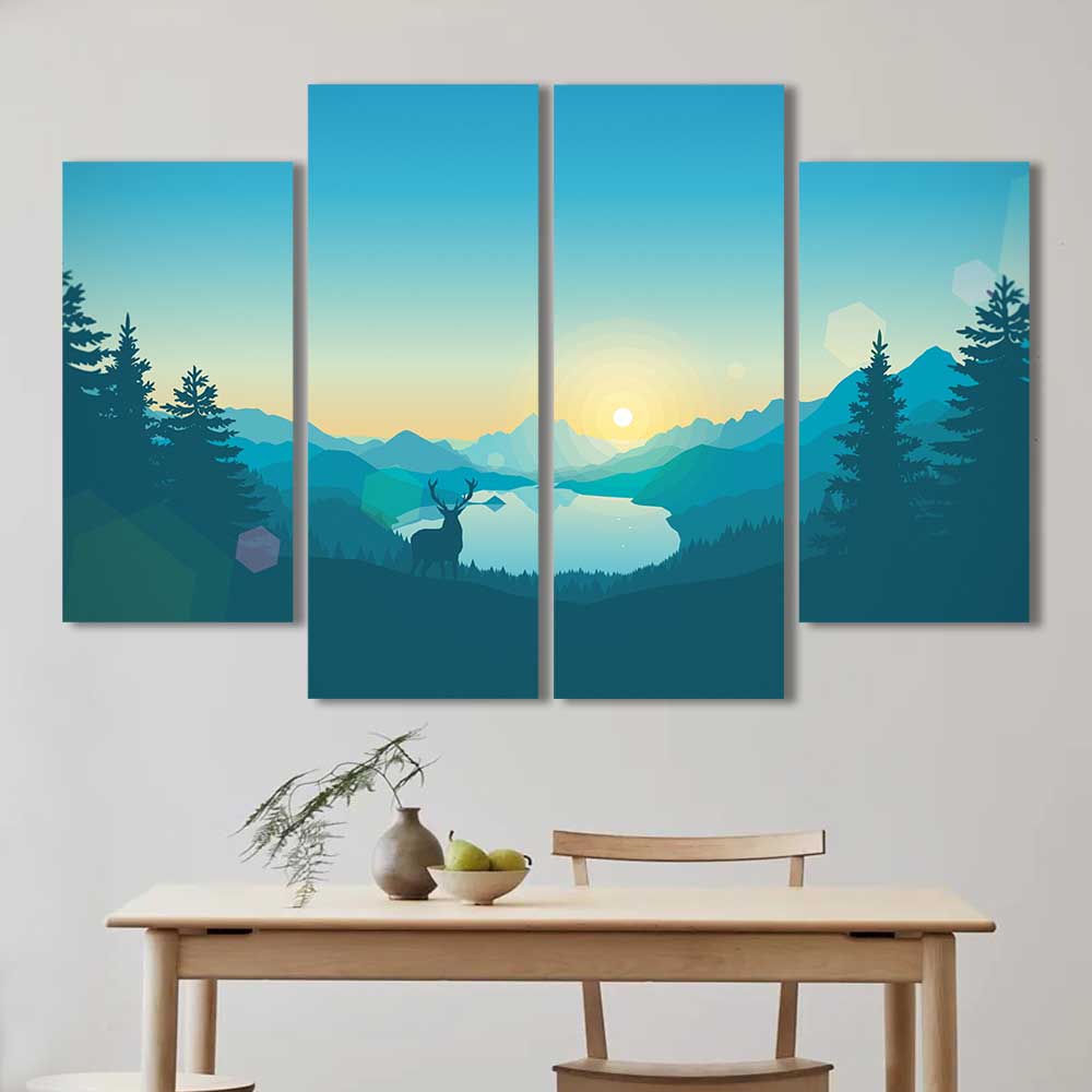 Serene Wilderness Collectionv- Framed Canvas Home Decor Wall Art Multiple Choices