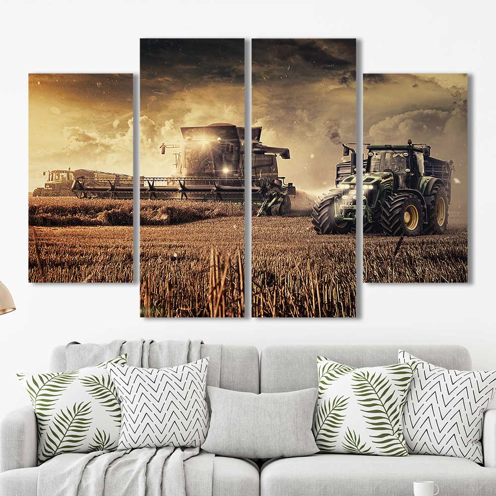 Agricultural Majesty Collection - Framed Canvas Home Decor Wall Art Multiple Choices 1 3 4 5 Panels