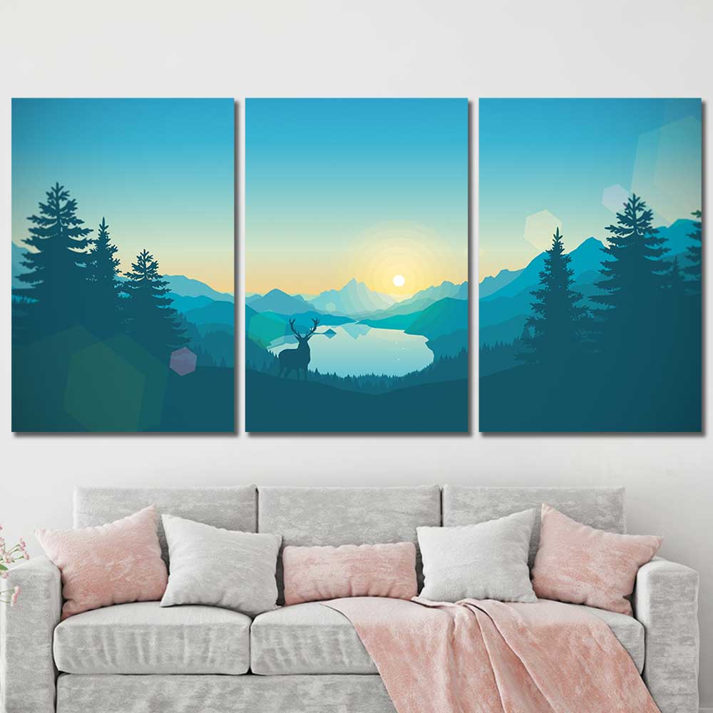 Serene Wilderness Collectionv- Framed Canvas Home Decor Wall Art Multiple Choices