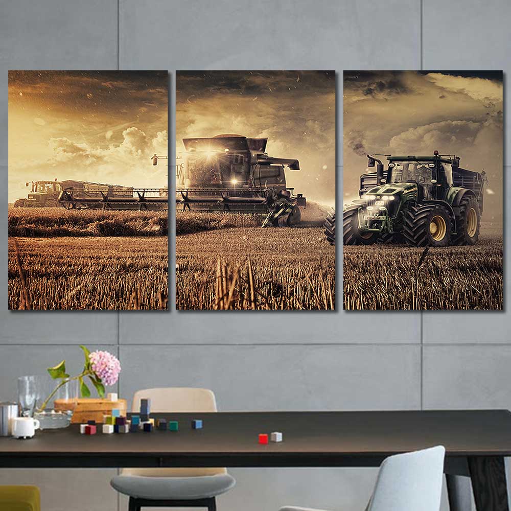 Agricultural Majesty Collection - Framed Canvas Home Decor Wall Art Multiple Choices 1 3 4 5 Panels