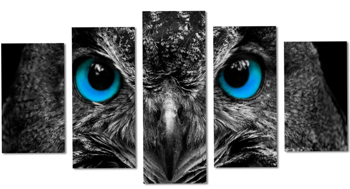 Azure Gaze Collection - Framed Canvas Home Decor Wall Art Multiple Choices 1 3 and 5 Panels