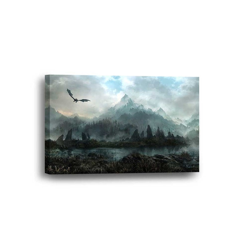 Mystic Highlands Collection - Framed Canvas Home Decor Wall Art Multiple Choices 1 3 4 5 Panels